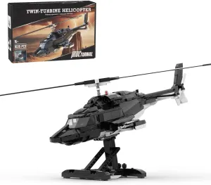 MOC-149250 Air Helicopter Building Blocks Set - 1039 Piece MOC Helicopter Model, DIY Creative Assembly Kit for Adults, Collectible Display & Home Decoration