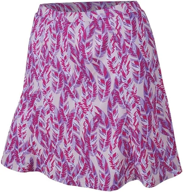 Monterey Club Women's Paradise Feather Print Knit Skort #2928