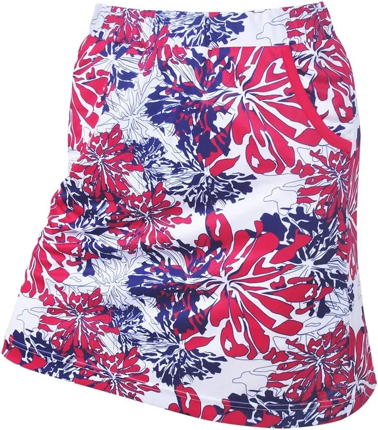 Monterey Club Women's Popcorntique Print Knit Skort #2942