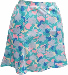 Monterey Club Women's Modern Floral Print Knit Skort #2948