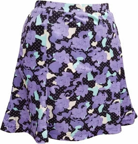 Monterey Club Women's Modern Floral Print Knit Skort #2948