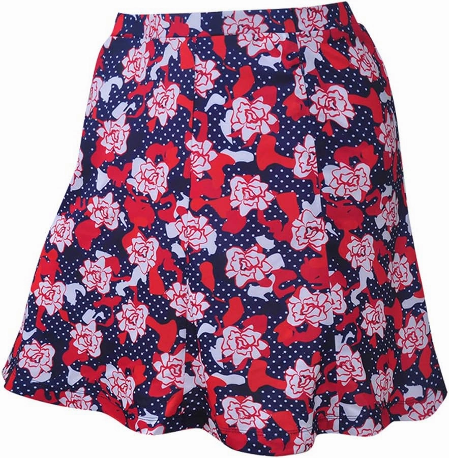 Monterey Club Women's Modern Floral Print Knit Skort #2948