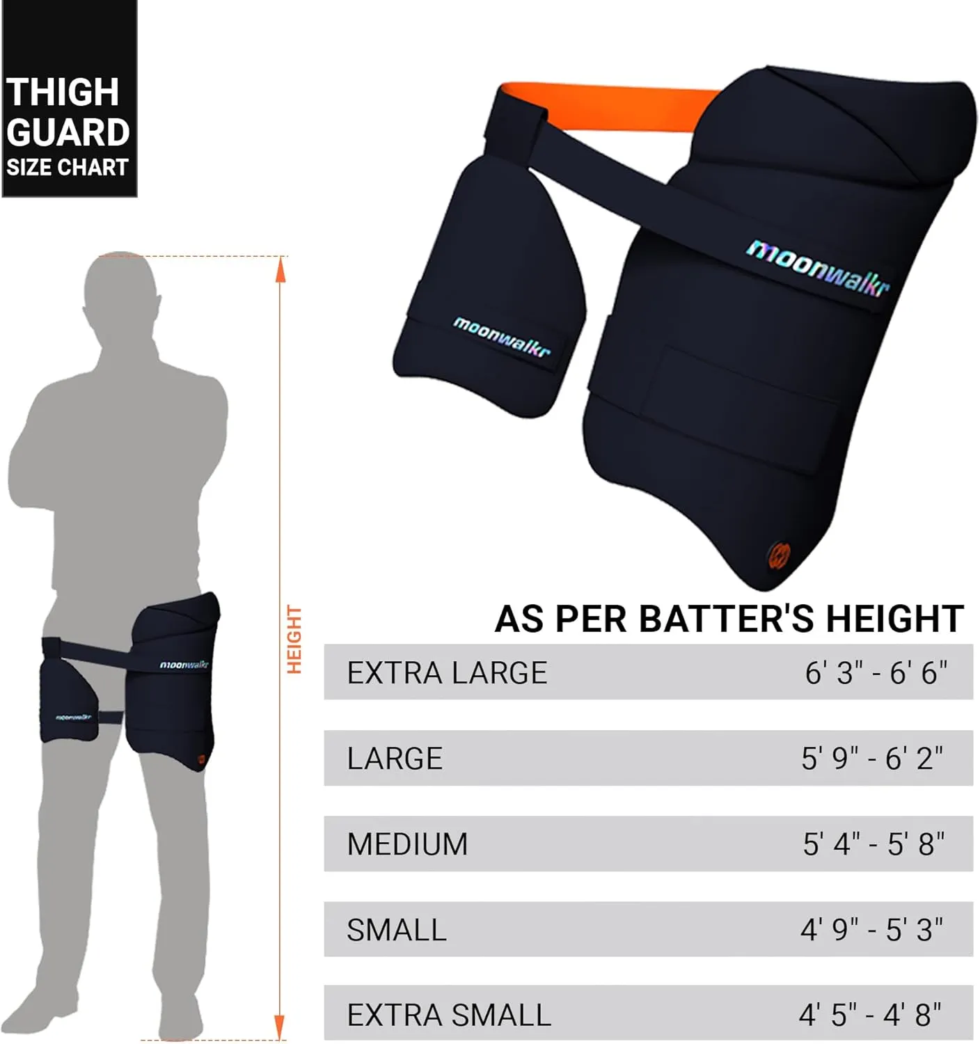moonwalkr Thigh Guard 2.0 Cricket Blue