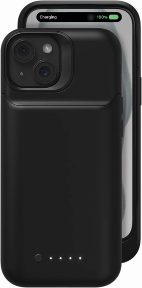 mophie Juice Pack iPhone 15 Battery Case - Legendary Power & Protection - Up to 50% Extra Battery, 6ft Drop Safety, Eco-Friendly Design, Black