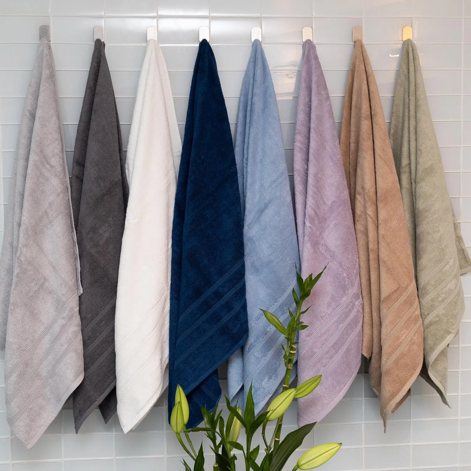 Mosobam Luxury Turkish Towels Set of 12 Washcloths 13X13 Allure Blue 700 GSM Bamboo Viscose & Aegean Turkish Combed Cotton