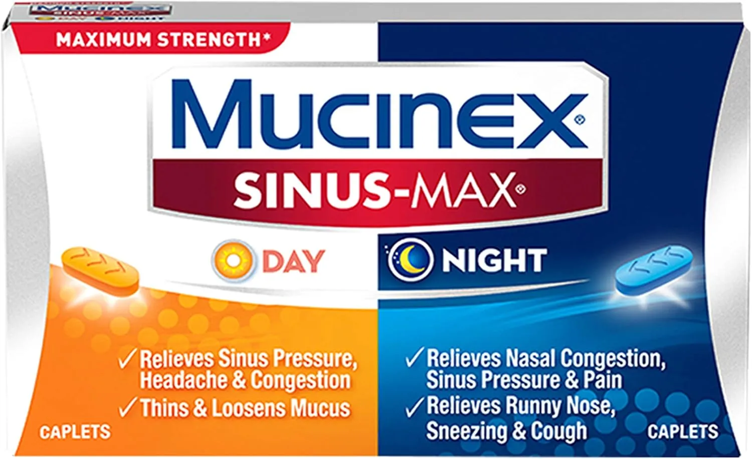 Mucinex Sinus-Max Max Strength Day & Night Caplets 20 ct