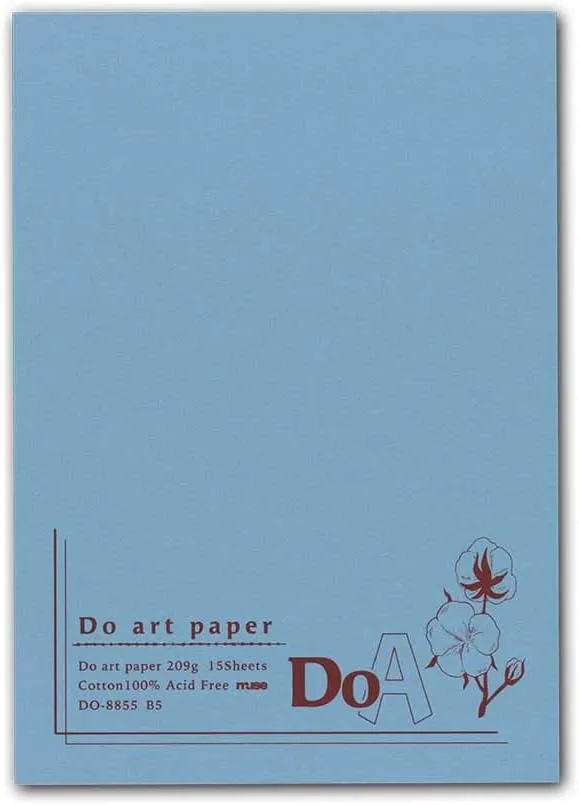 Muse Watercolor Paper Do-8855 B5 Do-Art Paper Pad, 8.1 oz (209 g), Natural White, 15 Count