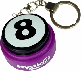 Mystic 8 Keychain Button - (15 Different Audio Answers) | New Generation of Traditional Mini Magic 8 Ball | Ask a YES or NO Question | White Elephant Gifts for Adults | Fortune Telling Ball