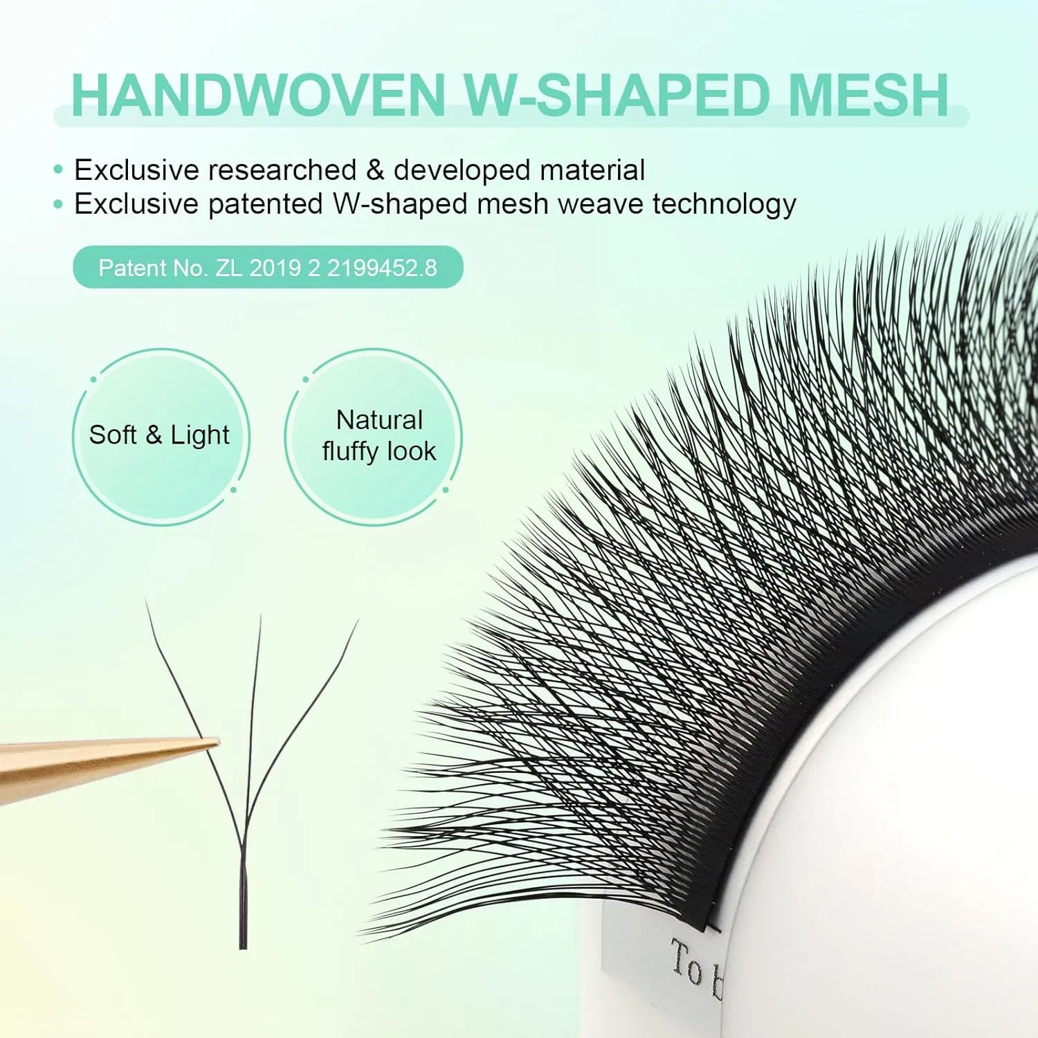 NAGARAKU 3D W Shape Eyelash Extension 5 Trays in 1 pack Volume 0.07mm D curl 9/10/11/12/13mm Premade Fans Faux Mink Matte Black Cluster Easy Fanning False Lashes