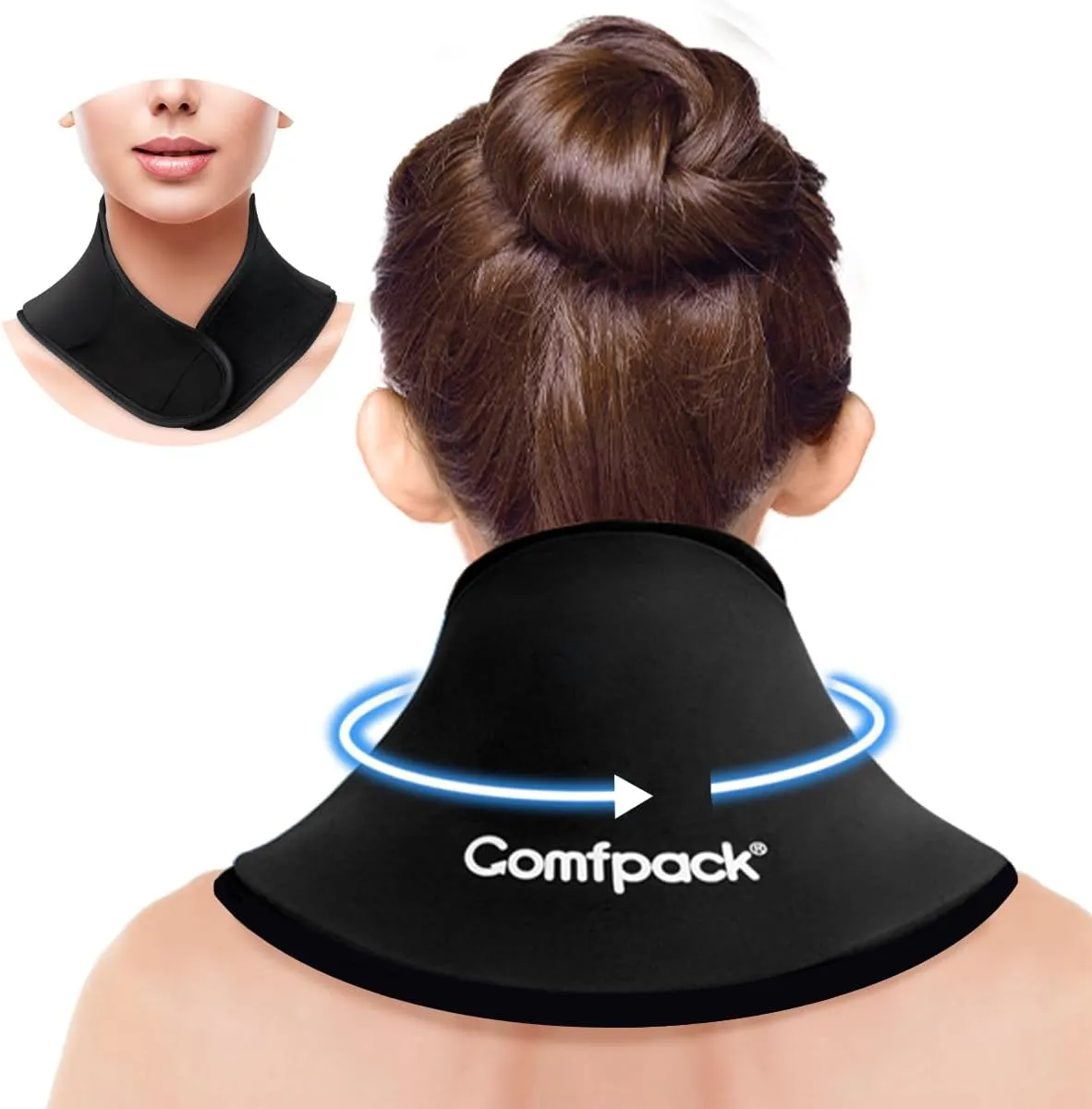 Neck Ice Pack Wrap for Pain Relief, Soft Cooling Pad for Cervical and Shoulder, Flexible Gel Ice Pack for Surgery, Injuries, Swelling, Stiffness, Office Pressure, Muscle Tension