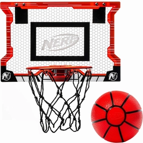 Nerf Basketball Hoop Set - Pro Hoop Mini Hoop Set with Mini Basketball - Steel Rim Great for Dunking