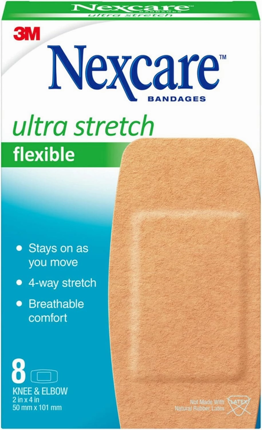 Nexcare Soft 'n Flex Bandages 8 Each (Pack of 4)
