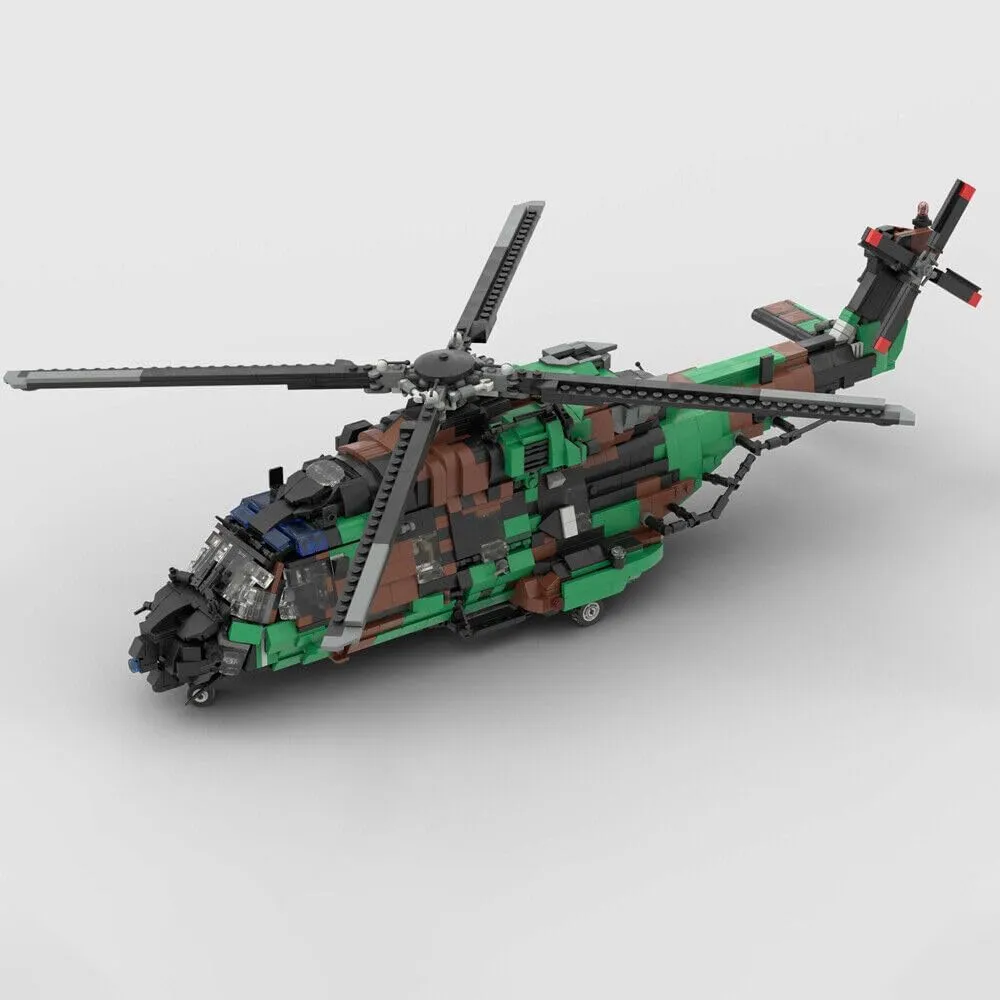 NH-90 Tactical Transport Helicopter with Rotor System 2515 Pieces MOC Build for Age 18 