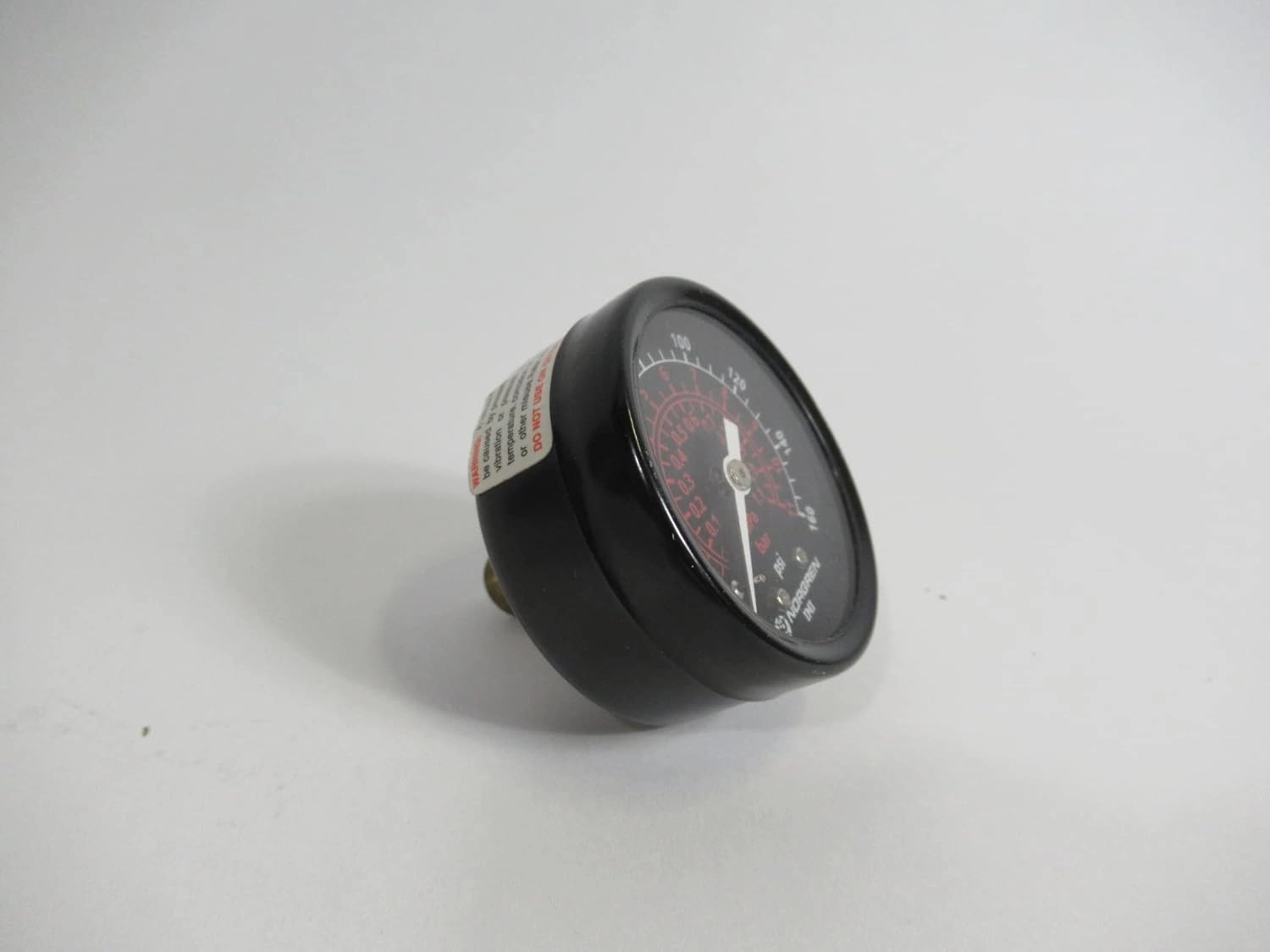NORGREN 18-015-212 0-1.1 MPA BAR, 0-160 PSI, 1.5 INCH DIAL FACE, 1/8 INCH NPT Thread, MINI, Pressure Gauge