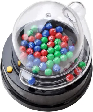 NUOBESTY Electric Shake Lucky Ball Machine Mini Machine Portable Bingo Machine Cage Game with Balls Fortunate Number Picker