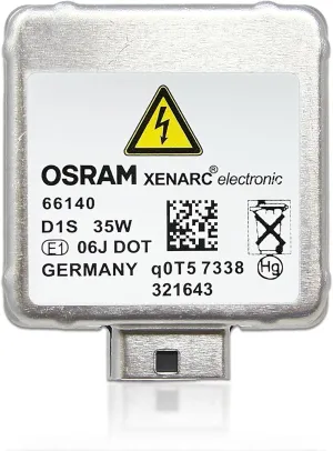 OEM D1S Original Xenarc Xenon HID Headlight Bulb 66140 85V 35W PK32d-5 4300K Made in Germany Pack of 1