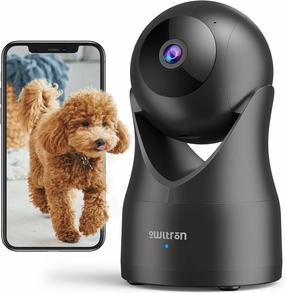 owltron Indoor Camera 2K, 360 Cameras for Home Security with Motion Detection, Baby Monitor with Phone App, 2.4G WiFi Pet Cam with Night Vision & 2-Way Audio