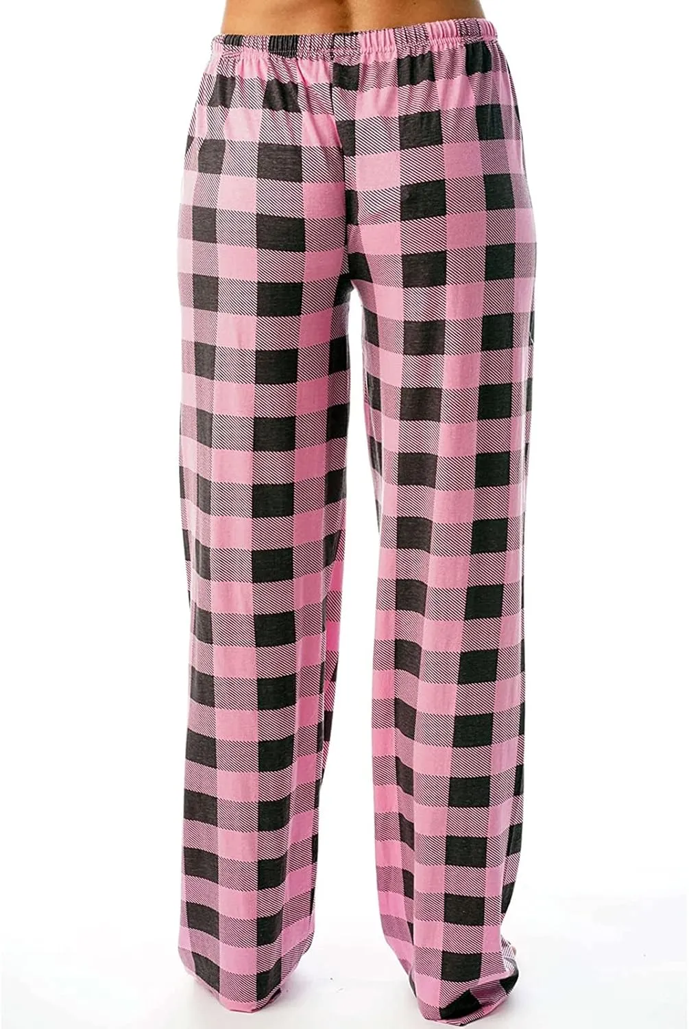 Pajamas Pants for Women 2025 Lounge Cute Plaid Pants Soft Comfy Wide Leg Trousers Sleep Bell Bottom