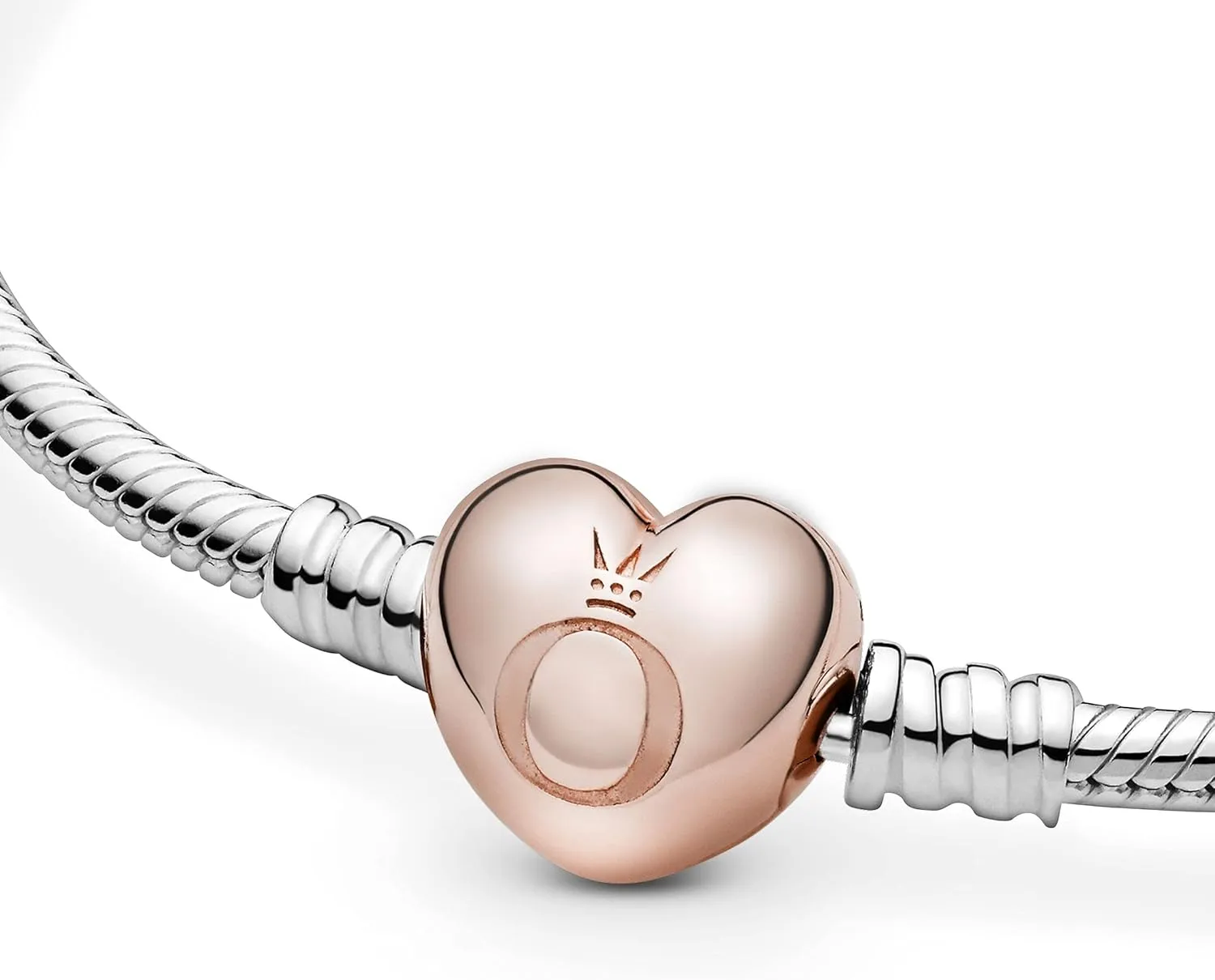Pandora Moments Heart Clasp Snake Chain Bracelet