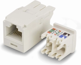 Panduit Mini-Com TX6 Plus Giga-Channel Cat6 Jack, Off-White, Box of 50 CJ688TGIW