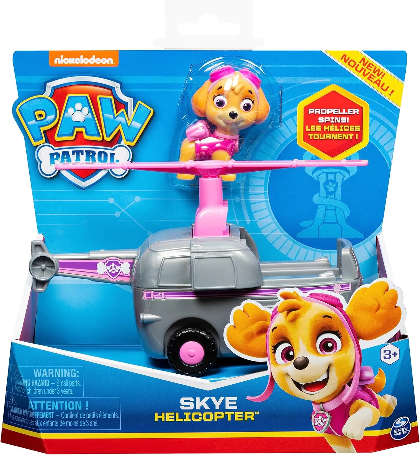 Paw Patrol, Skye’s Helicopter Vehicle with Collectible Figure, for Kids Aged 3 and Up