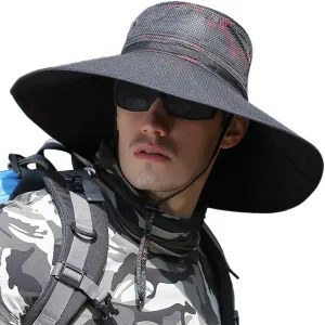 Peicees Super Wide Brim Sun Hat UPF 50  UV Waterproof Fishing Hat for Men Women
