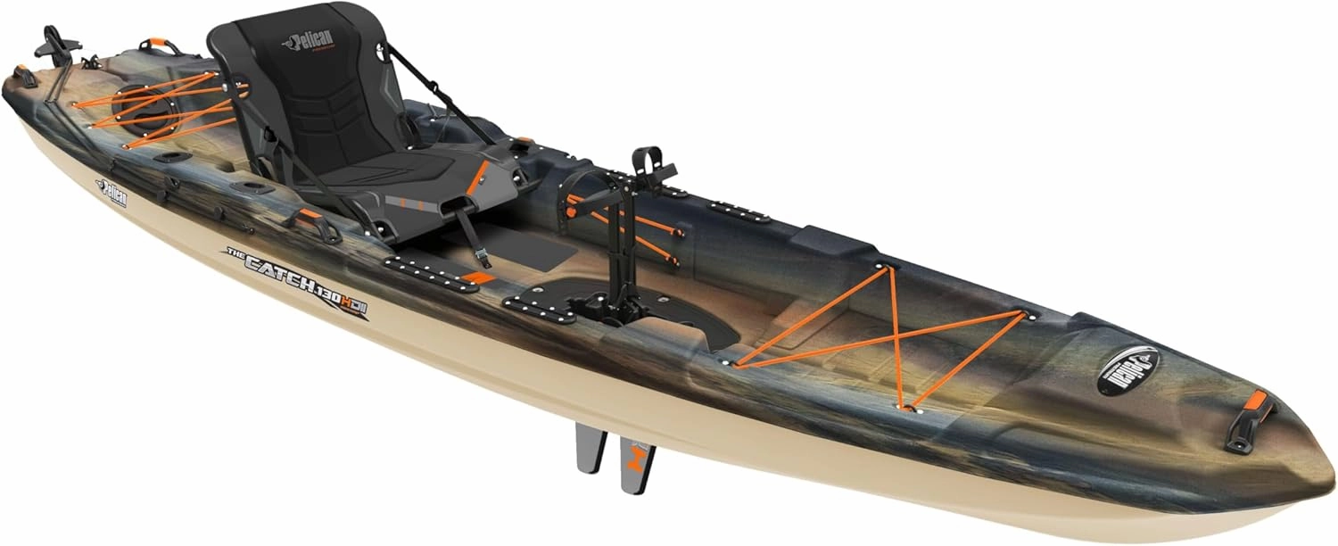 Pelican Catch HDII Premium Angler - Sit-On-Top Fishing Kayak - HyDryve Pedal System & Comfortable Ergocast seat