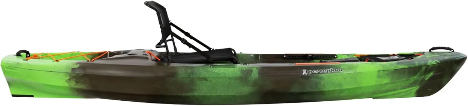 Perception Pescador Pro 12 | Sit on Top Fishing Kayak with Adjustable Lawn Chair Seat | Large Front and Rear Storage | 12