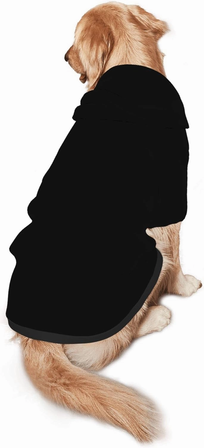 Pet Dog & Cat Hoodie, Basic Pet Clothes Hoodie Sweater with Hat, Color Black Pet Hoodie, Multi-Color Soft and Warm Cute Casual Hoodie Sweatshirt for Medium Large Dogs, XXL
