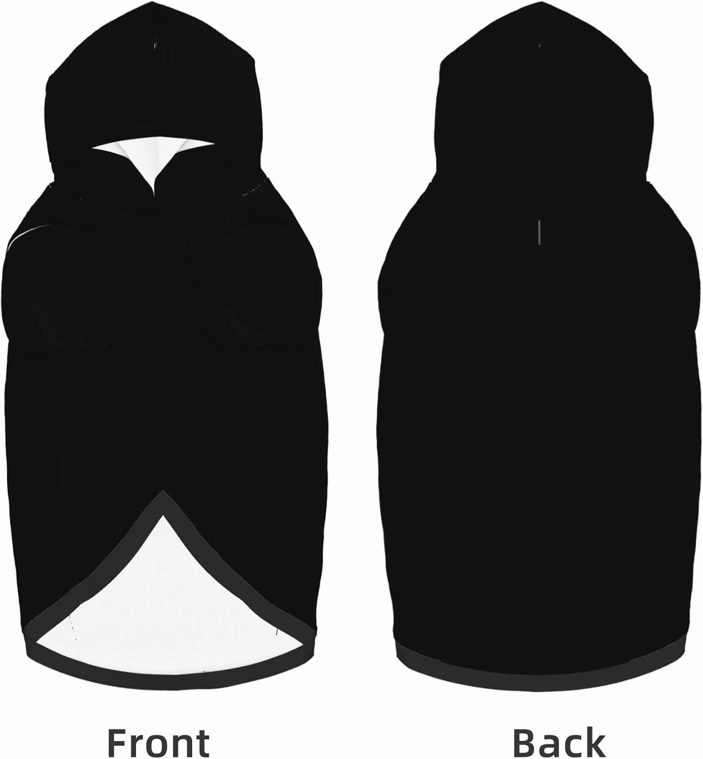Pet Dog & Cat Hoodie, Basic Pet Clothes Hoodie Sweater with Hat, Color Black Pet Hoodie, Multi-Color Soft and Warm Cute Casual Hoodie Sweatshirt for Medium Large Dogs, XXL