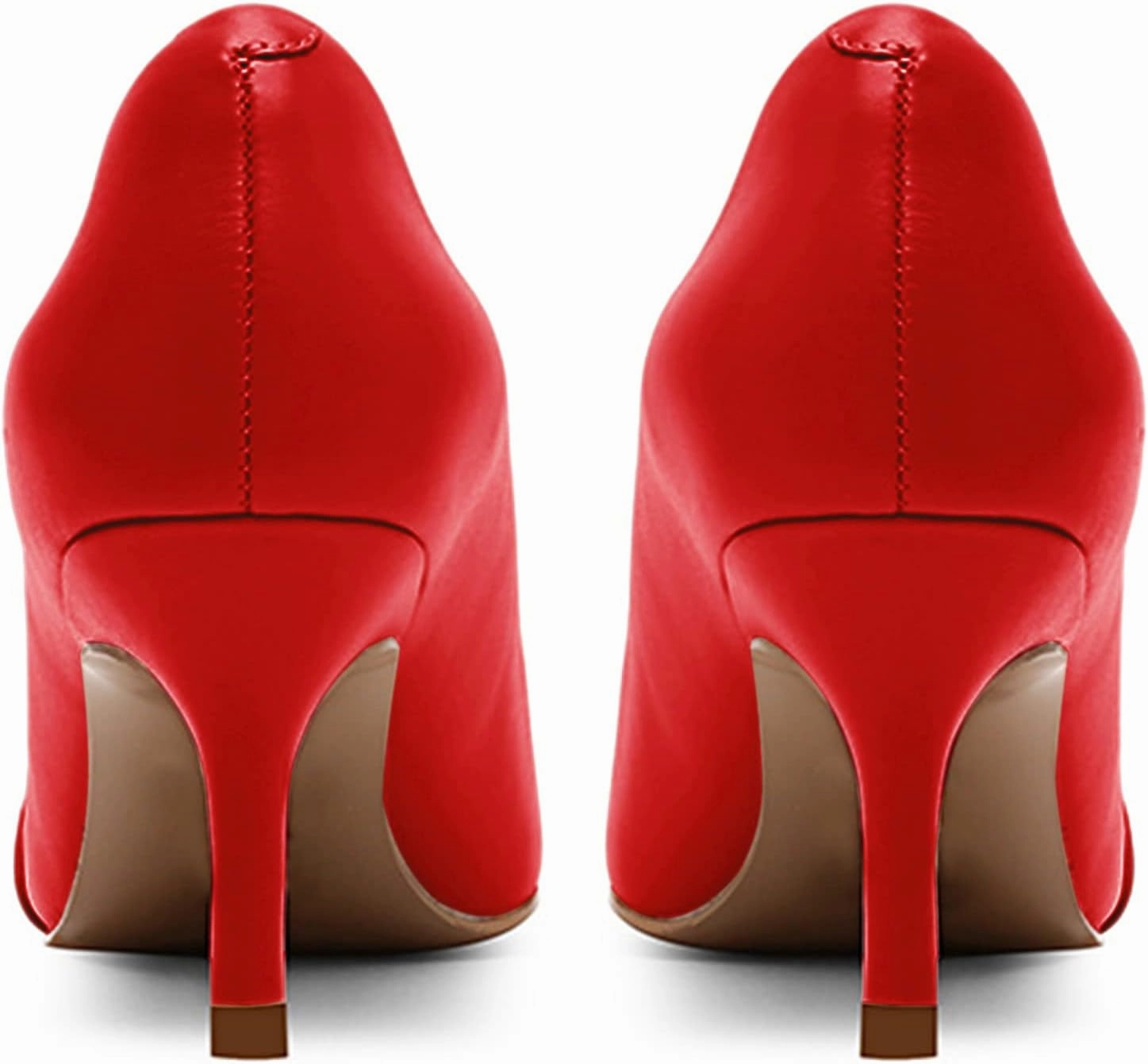 PiePieBuy Womens Pointed Toe Pumps Twist Knot Stiletto Mid Heel Faux Leather Dress Shoes