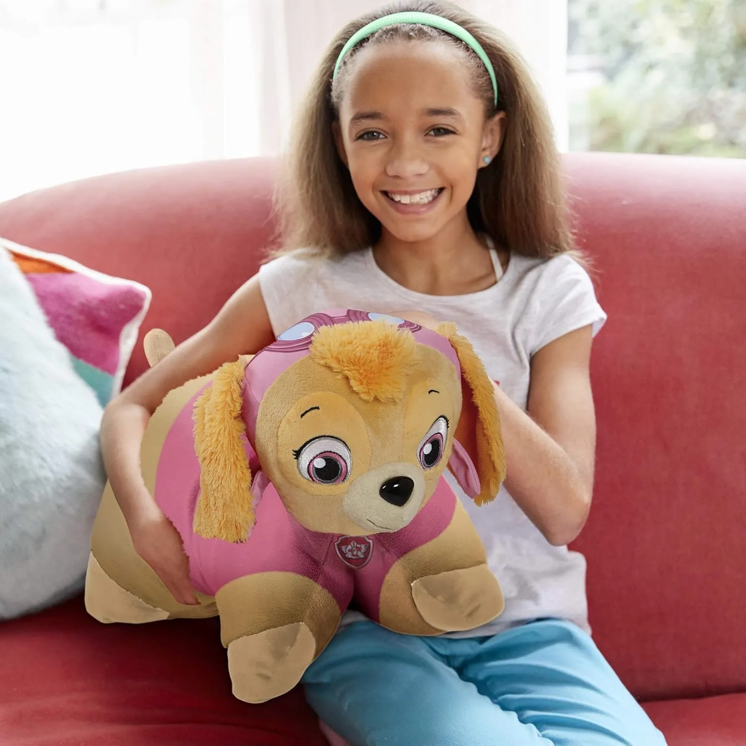 Pillow Pets Paw Patrol Skye Stuffed Animal-16” Nickelodeon Plush Toy, 1 Count (Pack of 1)