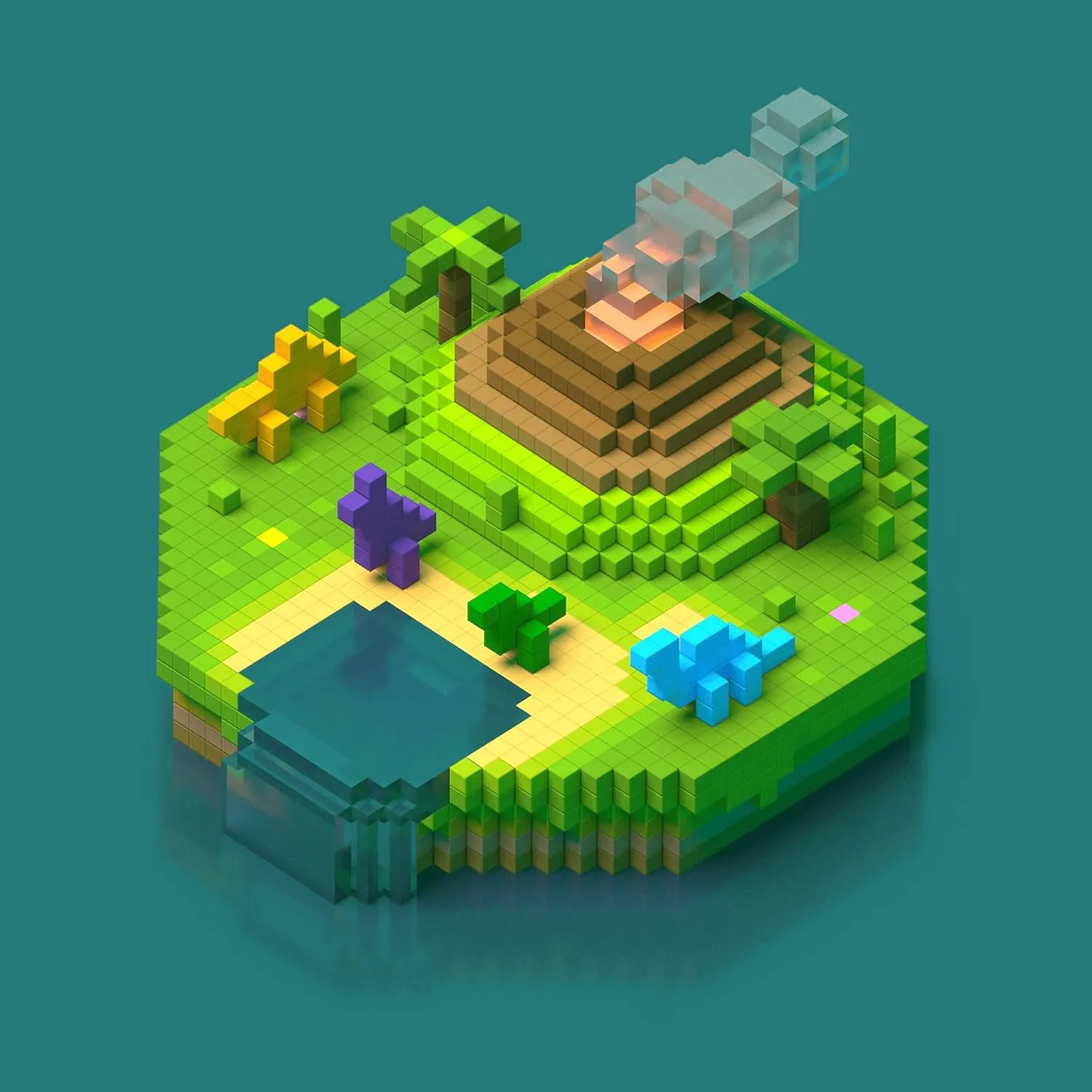 PIXIO Mini Dinos - Magnetic Blocks Building Toys in Pixel Art Style - Dinosaur Toys - Arts and Crafts Kids Toys - Building Blocks - Learning Toys - Mini Dinosaur Figures - 88 pcs