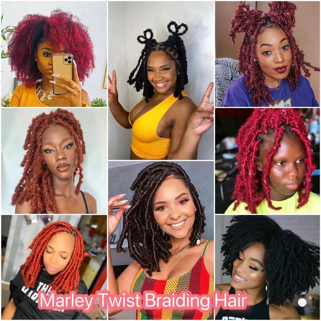 poetically Marley Twist Braiding hair,12'' Springy Afro Twist Hair,Red Cuban Twist Hair,Hair Spring Twist Hair for Soft Butterfly Locs Crochet Hair Extensions for Black Women(12'' (Pack of 8), Red)