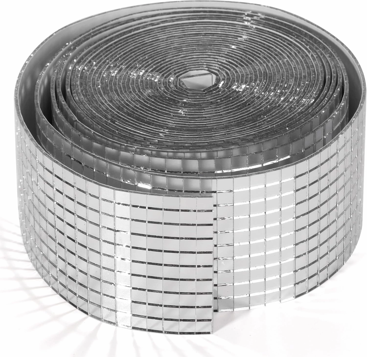 PP OPOUNT 10000 PCS Mini Disco Tiles, 1 Roll 5 x 5 mm Self-Adhesive Disco Ball Tiles, Glass Mirror Tiles for Crafts, DIY Disco Cowboy Hat, Disco Ball, Disco Ball Planter, Photo Frames, Indoor Decor