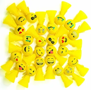 PROLOSO Jumping Popper Spring Launchers Bouncy Toy Balls 24 Pcs(Yellow Poppers)