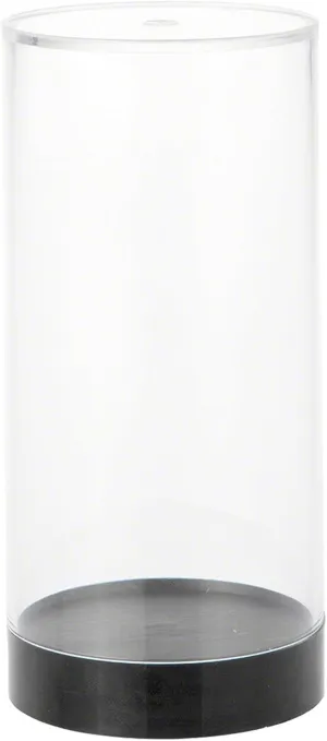 Protech CC-5 Round Storage / Display Acrylic Action Figure Display Case with Black Base, 2.25" W x 4.75" H x 2.25" D, 10-Pack
