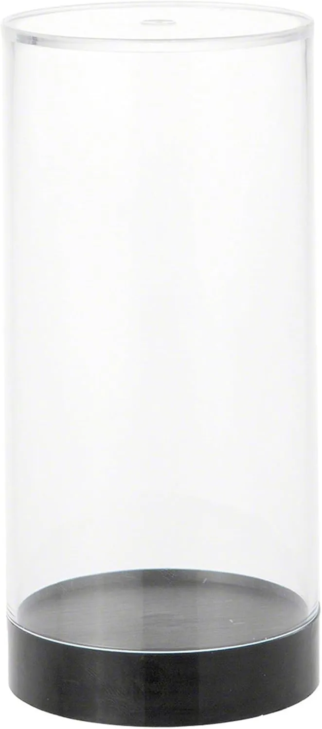 Protech CC-5 Round Storage / Display Acrylic Action Figure Display Case with Black Base, 2.25" W x 4.75" H x 2.25" D, 10-Pack
