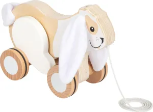 Pull-Along Rabbit, crinkly Ears, Wood, Rubberised Wheels, Trains Motor & Walking Skills, Ages 1  yr, 12551