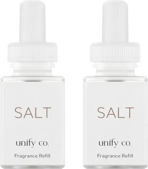 Pura & Unify Co. Home Scent Refill - Smart Home Air Diffuser Fragrance - Up to 120-Hours of Premium Fragrance per Refill - Clean & Safe Diffuser - Household Essential - 2 Pack, Salt