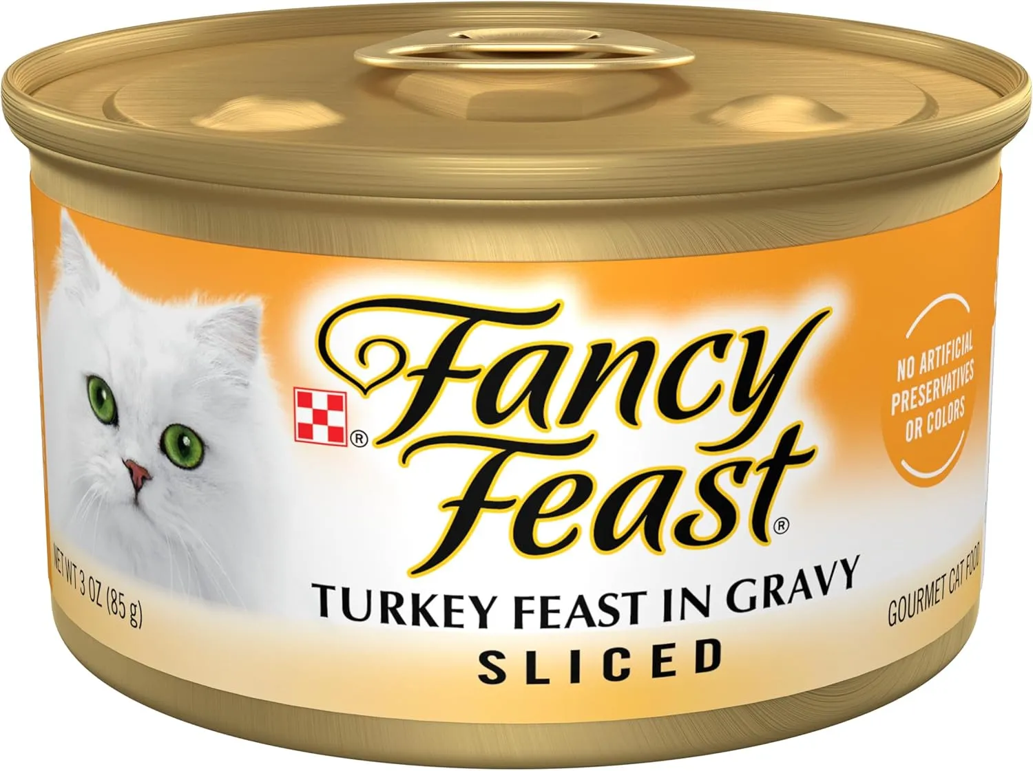 Purina Fancy Feast Sliced Turkey Feast Wet Cat Food in Gravy - (Pack of 24) 3 oz. Cans