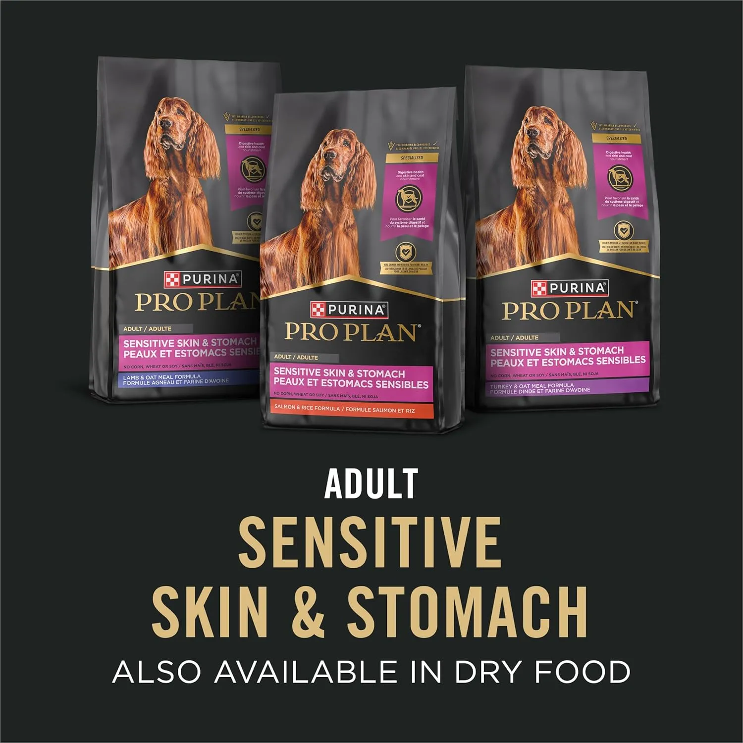 Purina Pro Plan Sensitive Skin and Stomach Dog Food Wet Classic Pate Salmon and Rice Entrée