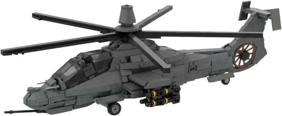 Rah-66 Comanche Building Blocks, Military Helicopter 1/35 Scale Model Building Toy, Ideal Display Present for Military Fans, Boys, Adults, Girls