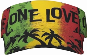 Rasta Lion Jamaican Reggae Love Sport Sun Visor Adjustable Sun Hat Empty Top Baseball Cap Uv Protection Sun for Men and Women