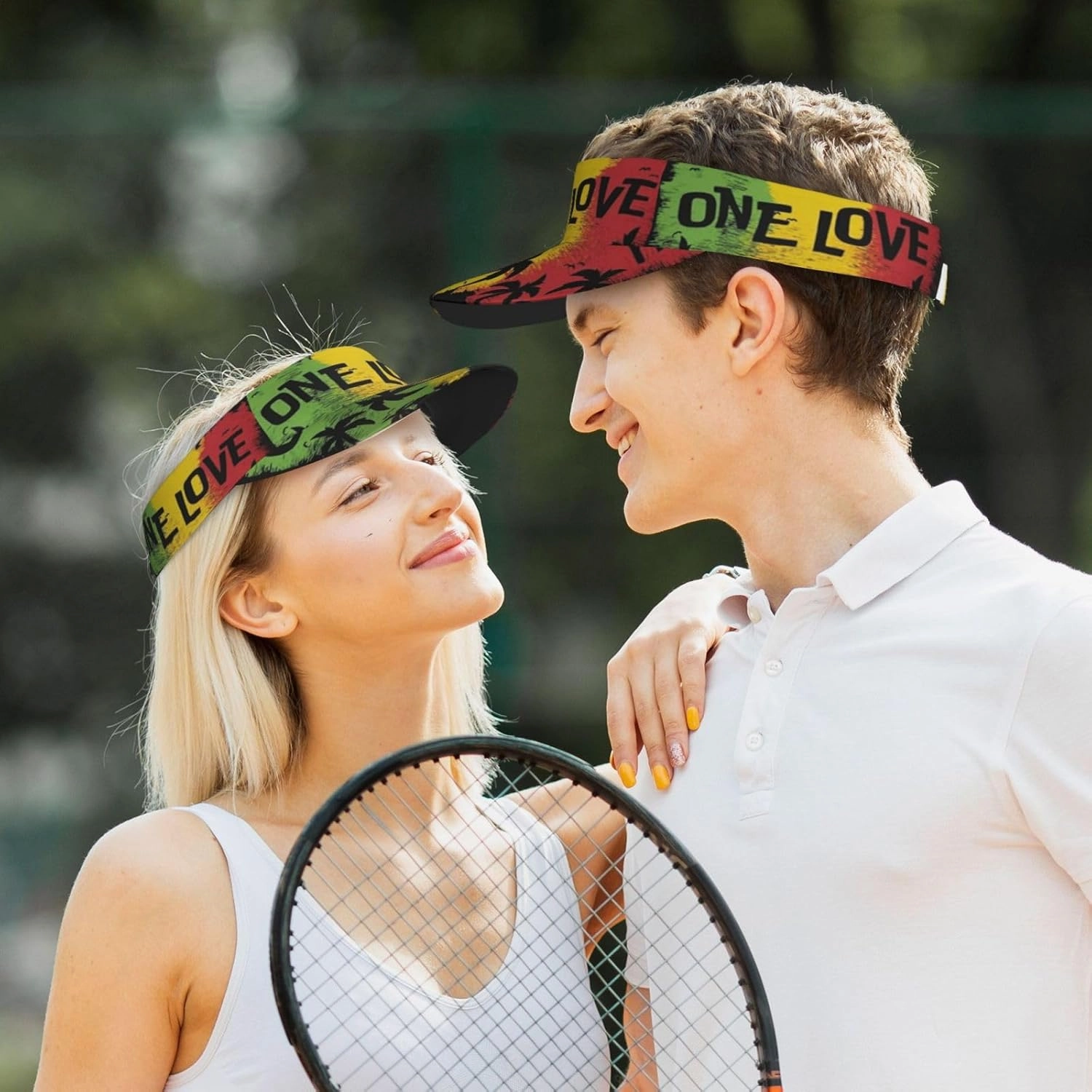 Rasta Lion Jamaican Reggae Love Sport Sun Visor Adjustable Sun Hat Empty Top Baseball Cap Uv Protection Sun for Men and Women