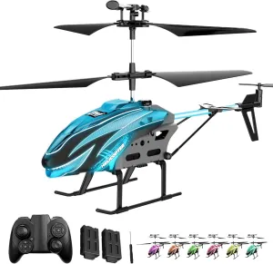 RC Helicopter, Flying Toys 2.4GHz 3.5 Channel Remote Control Helicopter, LED Light Effects, Obstacle Avoidance, One-Key Start/Land and Auto Hover, Remote Toy for Ages 8  Boys Girls