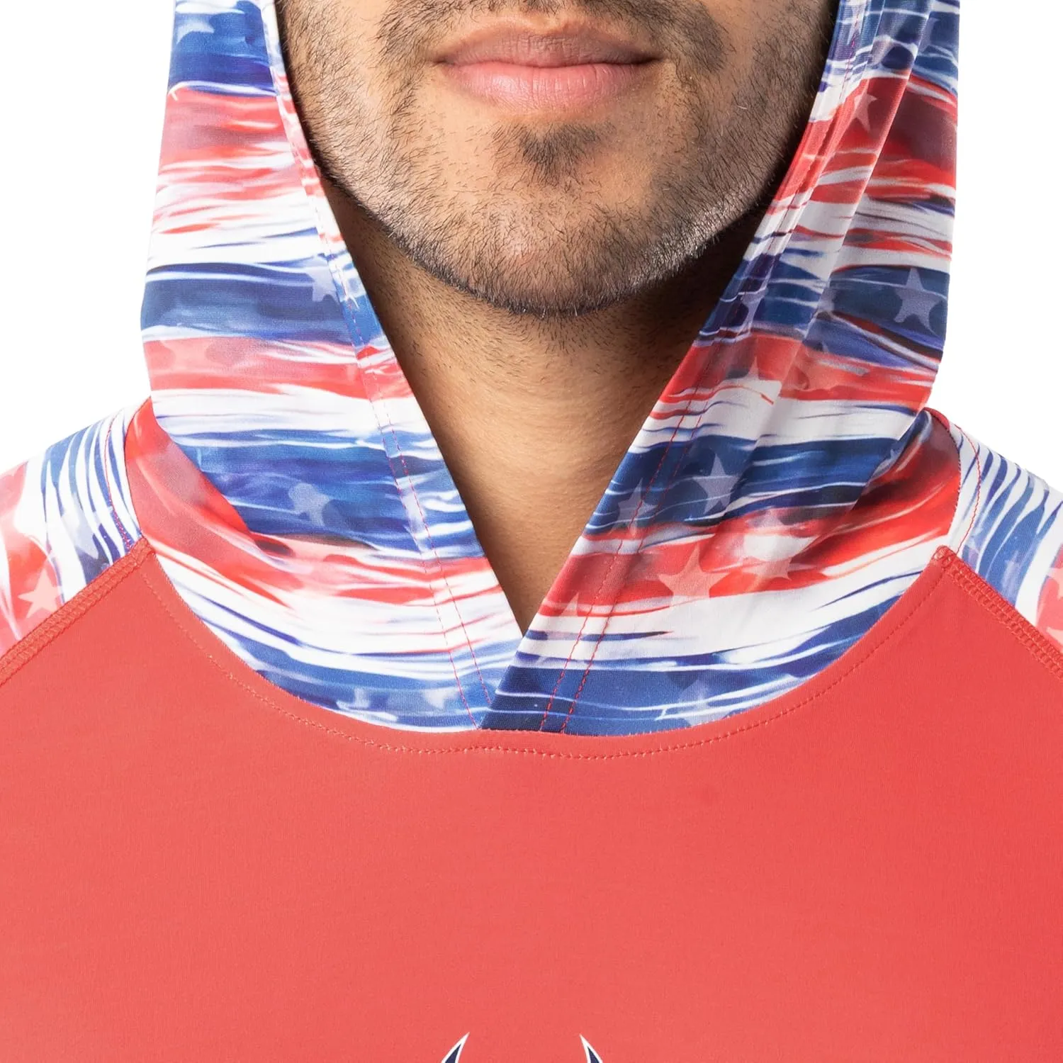 Realtree Men's Long Sleeve Patriotic Performance Fishing Hoodie