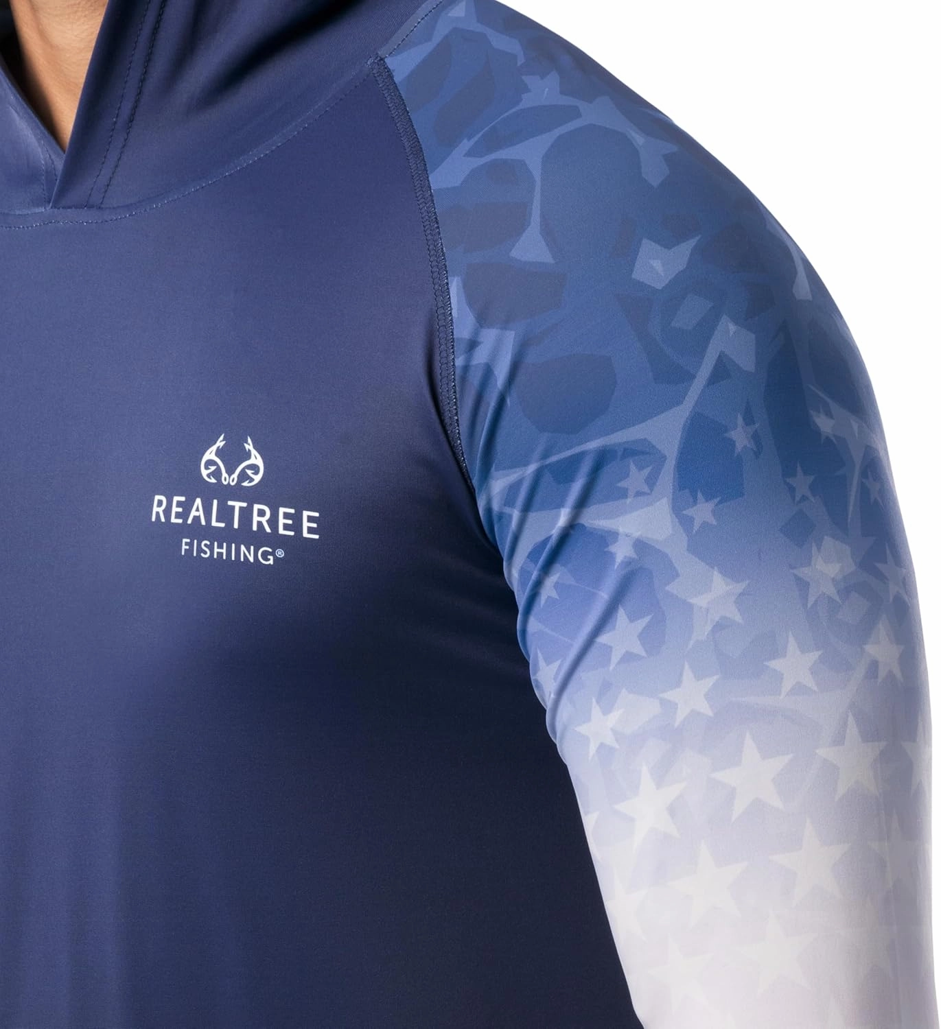 Realtree Men's Long Sleeve Patriotic Performance Fishing Hoodie