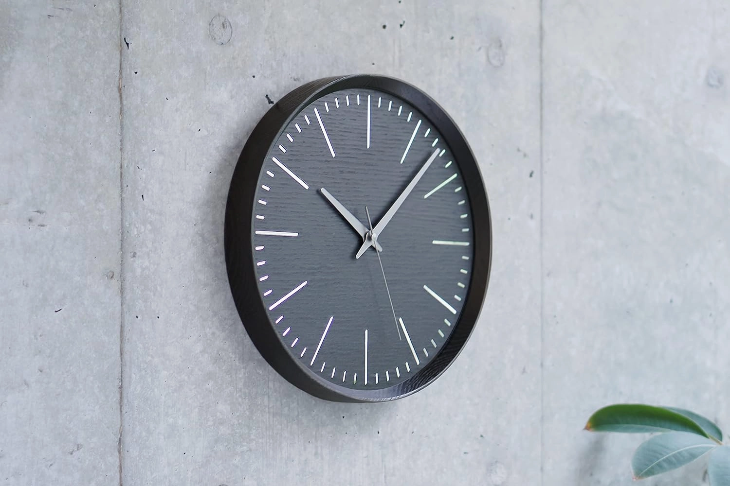 Remnos Fluct DFI 21-07 BK Lemnos Wall Clock, Fract, Analog, Natural Wood Fabric, Black