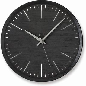 Remnos Fluct DFI 21-07 BK Lemnos Wall Clock, Fract, Analog, Natural Wood Fabric, Black